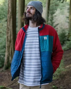 Fleece|Fleece>Floris van Bommel Born Explorer Recycled Polar-Lined Sherpa Fleece Cardinal