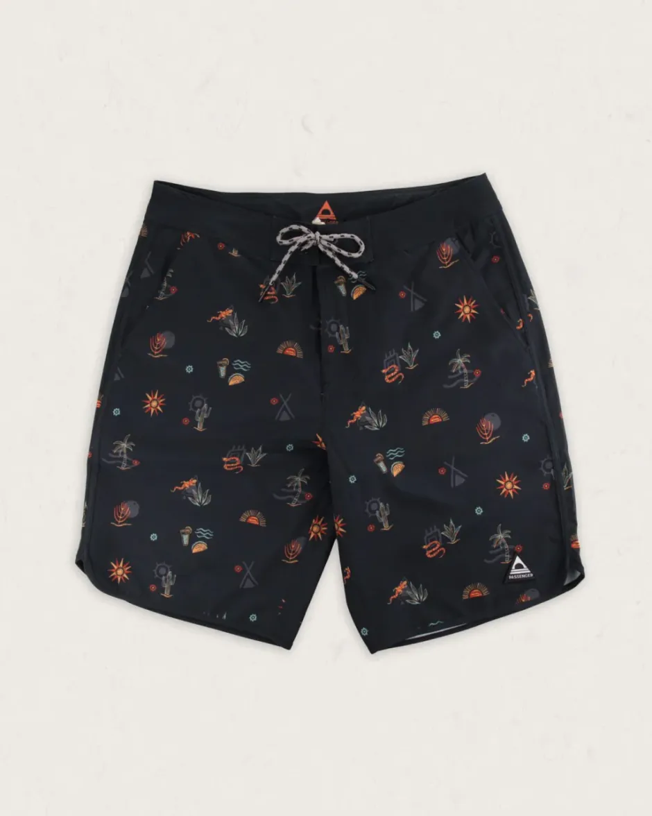 Surf Accessories|Surf Accessories>Floris van Bommel Breaks Recycled Boardshort Taco Time Black