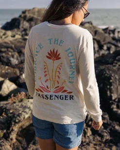 Tops & T-Shirts|Women's Outlet>Passenger Bud Recycled Cotton LS T-Shirt Milky Marl