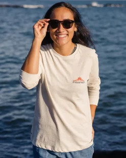Tops & T-Shirts|Women's Outlet>Passenger Bud Recycled Cotton LS T-Shirt Milky Marl