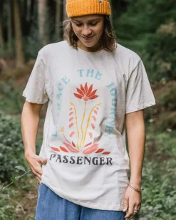 Tops & T-Shirts|Women's Outlet>Passenger Bud Recycled Cotton Oversized T-Shirt Milky Marl