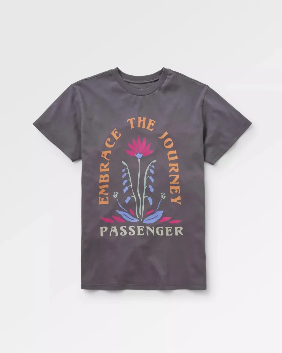 Tops & T-Shirts|Women's Outlet>Passenger Bud Recycled Cotton Oversized T-Shirt Charcoal