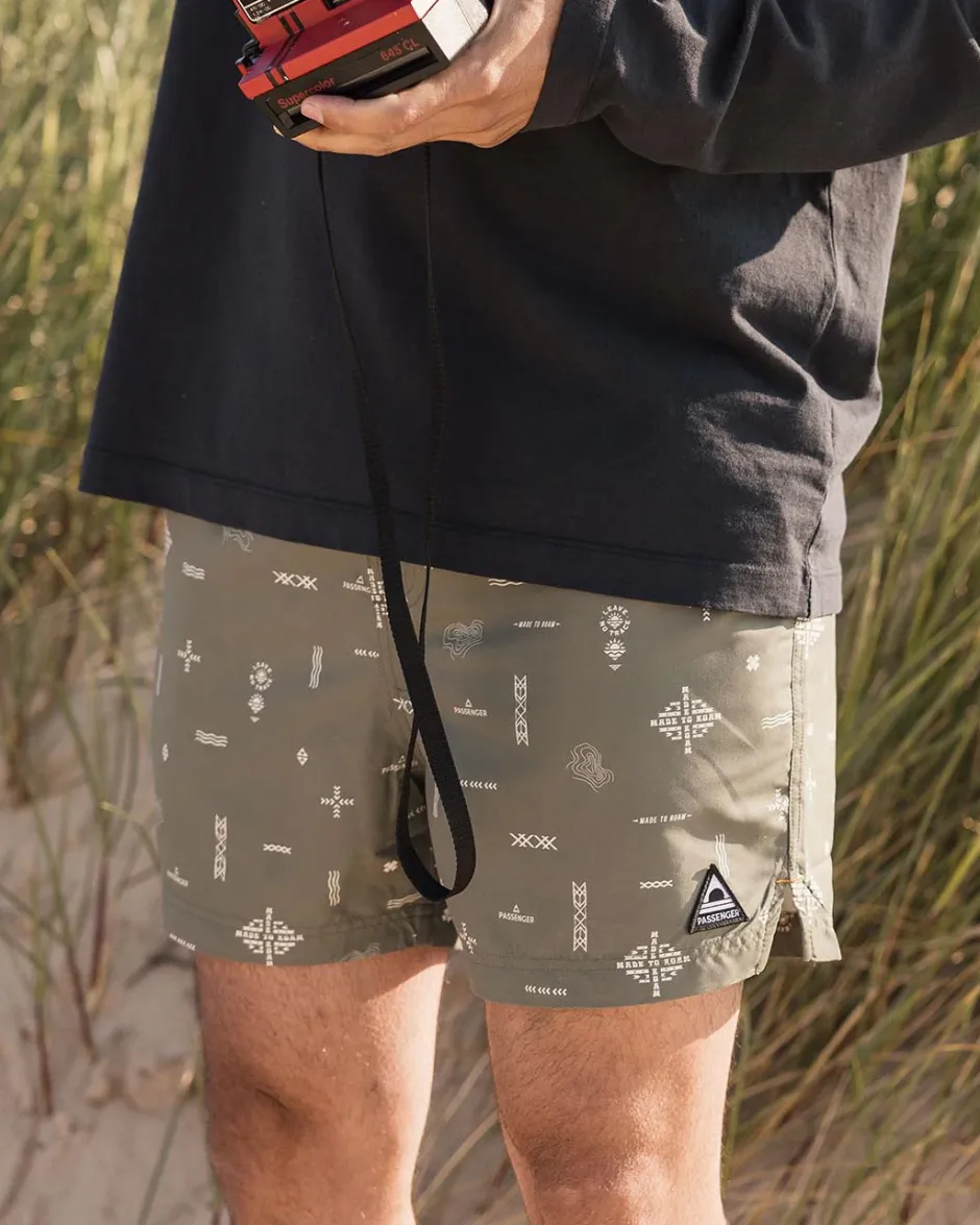 Shorts|Men's Outlet>Floris van Bommel Cali Recycled Swim Short Olive Made To Roam