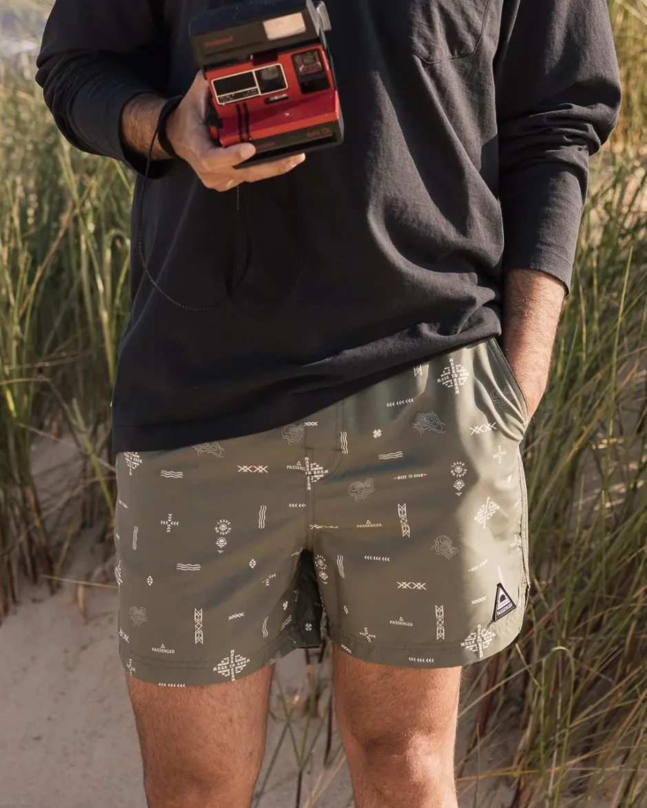 Shorts|Men's Outlet>Floris van Bommel Cali Recycled Swim Short Olive Made To Roam