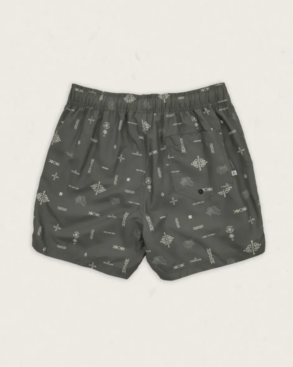 Shorts|Men's Outlet>Floris van Bommel Cali Recycled Swim Short Olive Made To Roam