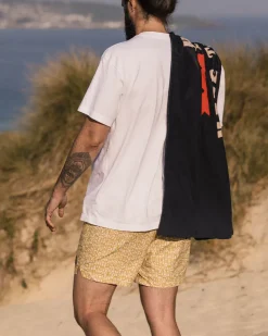 Shorts|Men's Outlet>Floris van Bommel Cali Recycled Swim Short Mustard Mini Geo