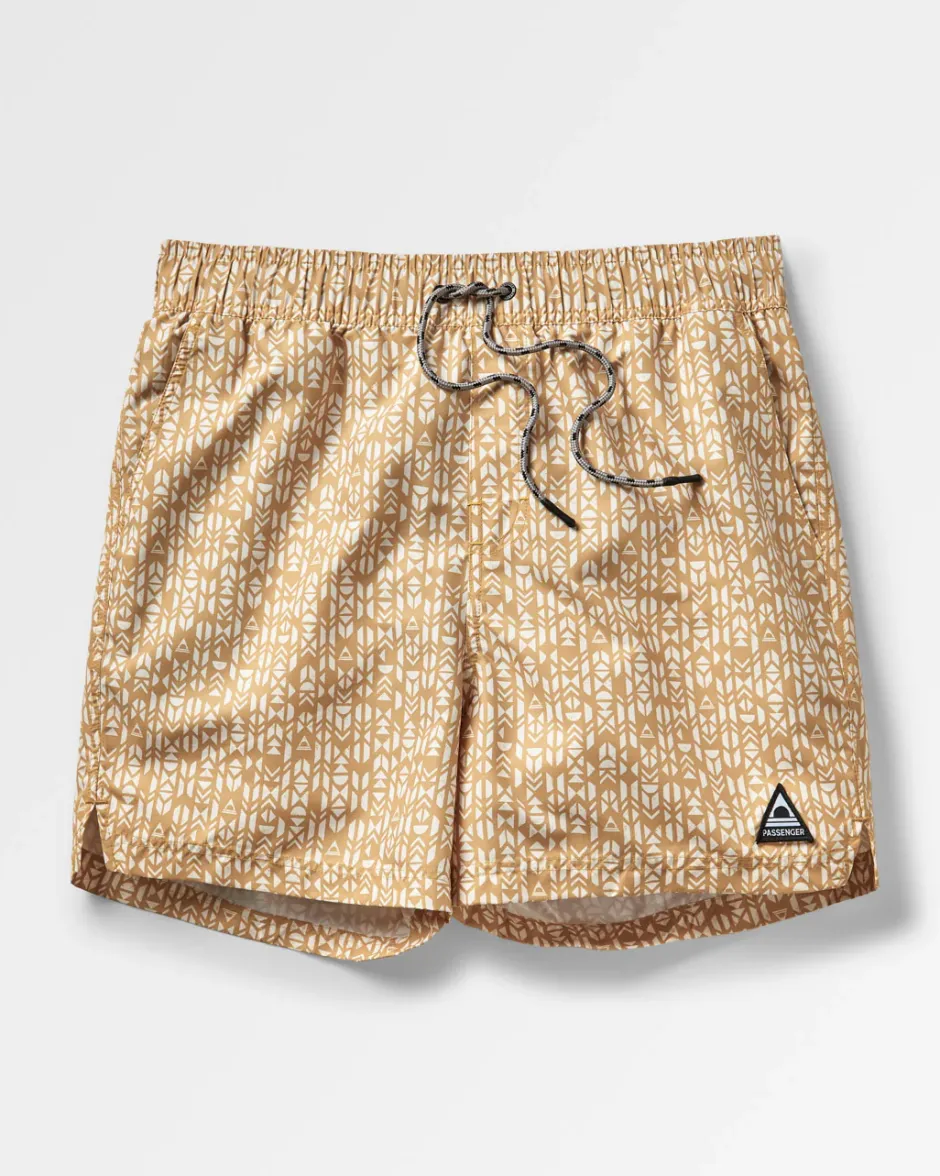 Shorts|Men's Outlet>Floris van Bommel Cali Recycled Swim Short Mustard Mini Geo