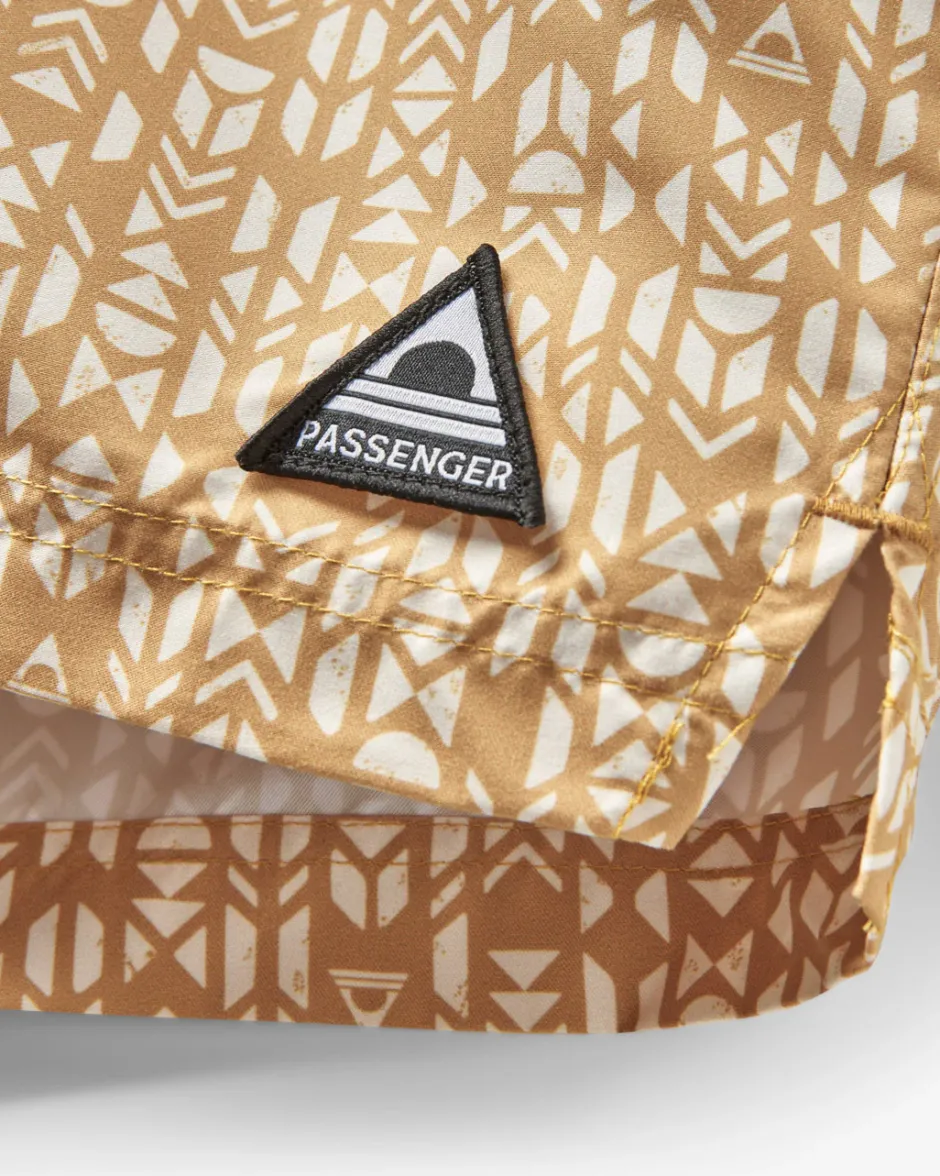 Shorts|Men's Outlet>Floris van Bommel Cali Recycled Swim Short Mustard Mini Geo
