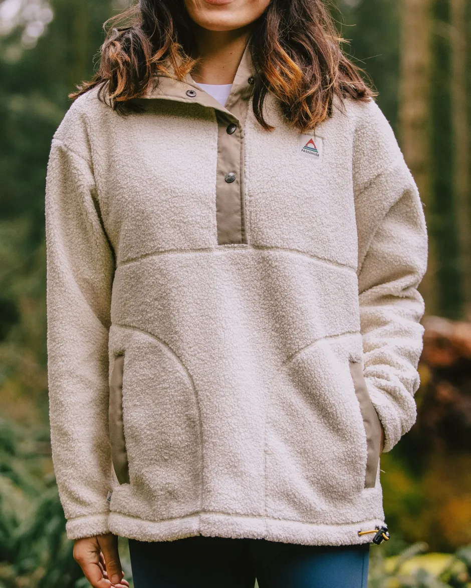 Fleece|Fleece>Passenger Calla Hooded Pullover Recycled Fleece Birch