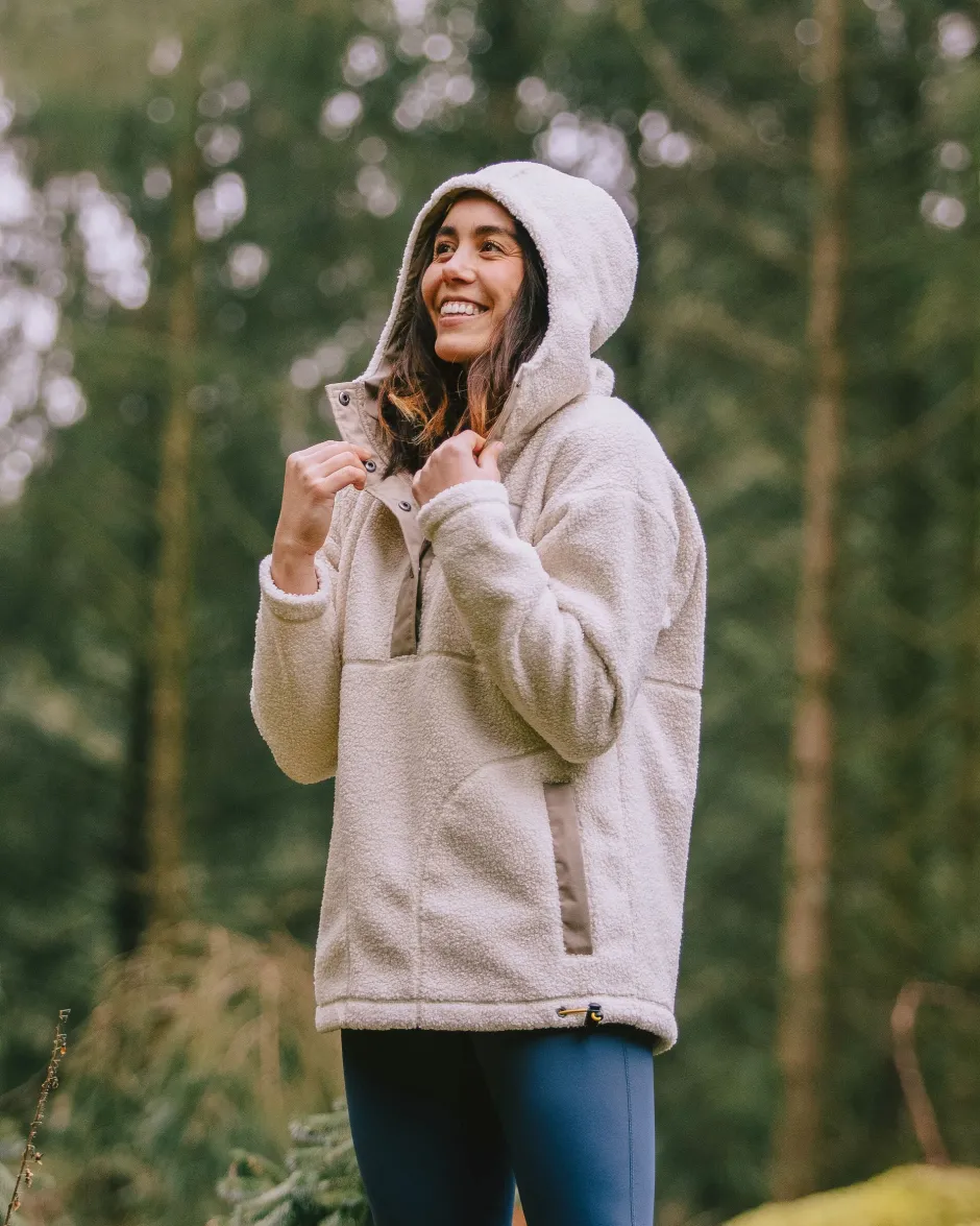Fleece|Fleece>Passenger Calla Hooded Pullover Recycled Fleece Birch