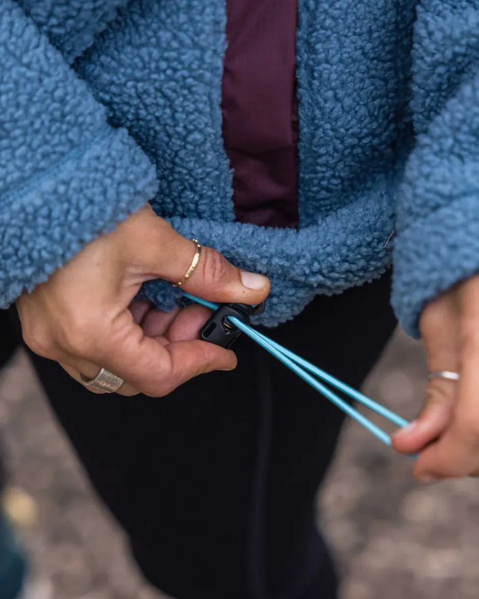 Fleece|Fleece>Passenger Calla Hooded Recycled Polar-Lined Fleece Washed Blue
