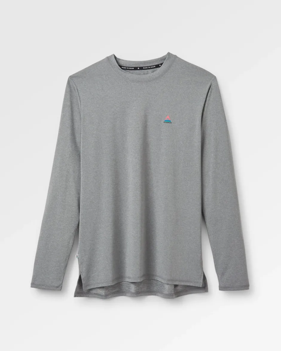 T-Shirts & Tank Tops|Activewear>Passenger Classic Active Recycled Marl LS T-Shirt Grey Marl
