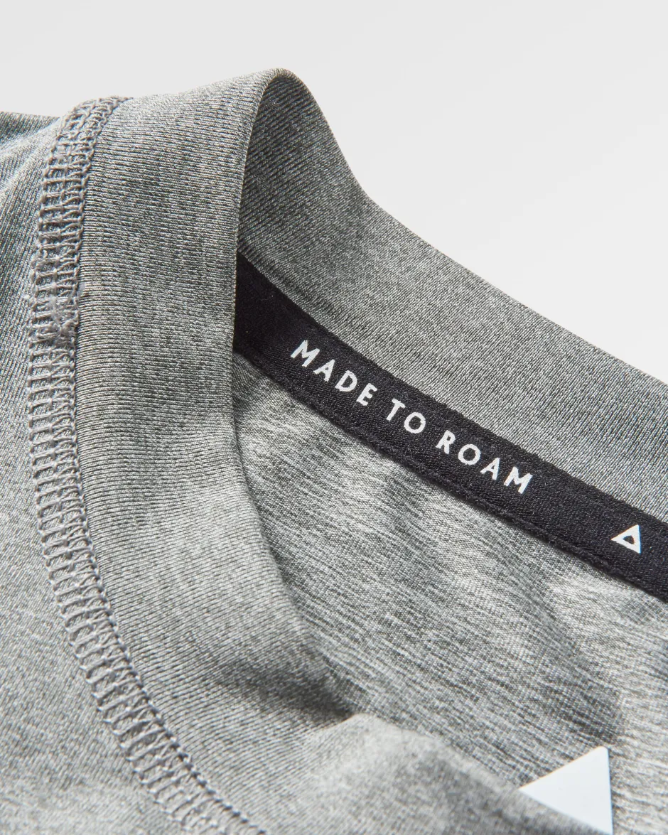 T-Shirts & Tank Tops|Activewear>Passenger Classic Active Recycled Marl LS T-Shirt Grey Marl