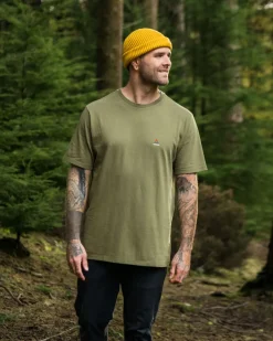 T-Shirts & Tank Tops|Men's Outlet>Passenger Classic Logo Recycled Cotton T-Shirt Khaki