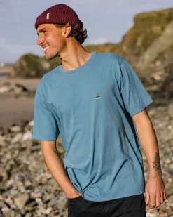 T-Shirts & Tank Tops|Best Sellers>Passenger Classic Logo Recycled Cotton T-Shirt Provincial Blue