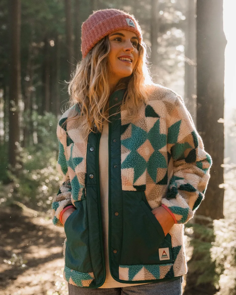 Fleece|Fleece>Passenger Clover Recycled Deep-Pile Sherpa Fleece Homespun Blue Sea