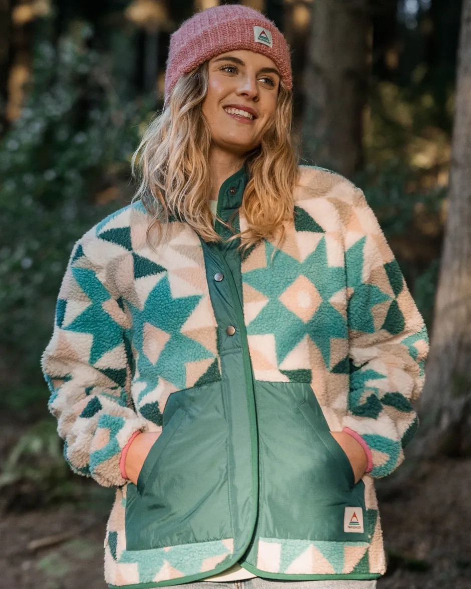 Fleece|Fleece>Passenger Clover Recycled Deep-Pile Sherpa Fleece Homespun Blue Sea
