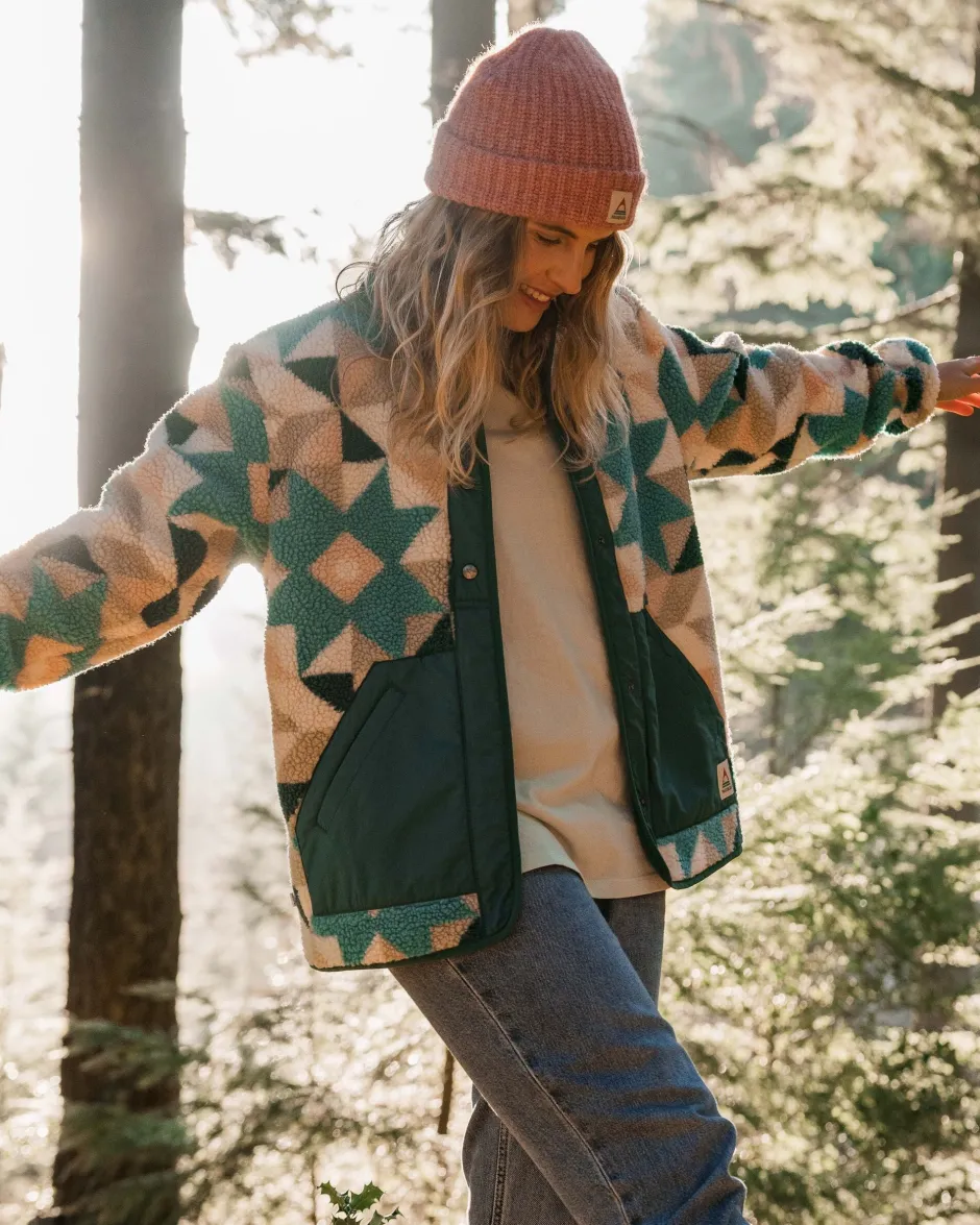 Fleece|Fleece>Passenger Clover Recycled Deep-Pile Sherpa Fleece Homespun Blue Sea