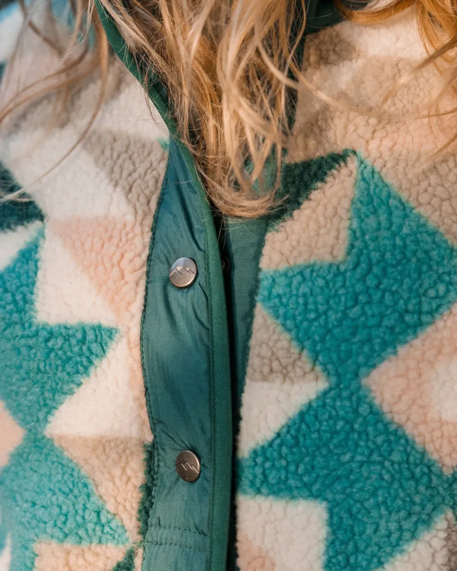Fleece|Fleece>Passenger Clover Recycled Deep-Pile Sherpa Fleece Homespun Blue Sea