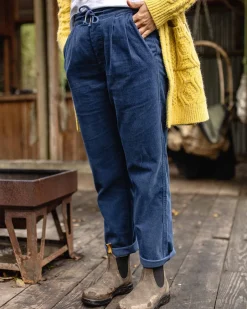 Dungarees & Pants|Best Sellers>Passenger Compass Recycled Corduroy Pants Dark Denim
