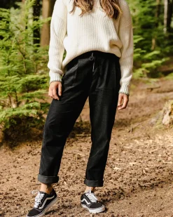 Dungarees & Pants|Winter Road Trip Essentials>Passenger Compass Recycled Corduroy Trouser Black