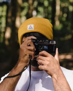 Beanies|Beanies>Floris van Bommel Core Recycled Low-Top Beanie Mustard Yellow
