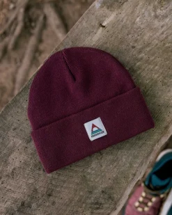 Beanies|Beanies>Floris van Bommel Core Recycled Low-Top Beanie Wine