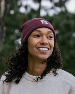 Beanies|Beanies>Floris van Bommel Core Recycled Low-Top Beanie Wine