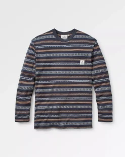 T-Shirts & Tank Tops|Men's Outlet>Passenger Crackle Organic Relaxed Fit LS T-Shirt Midnight Fairisle