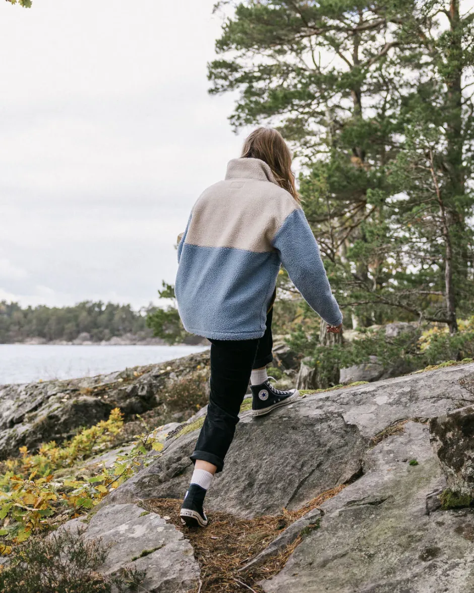 Fleece|Fleece>Passenger Create Recycled Deep-Pile Sherpa Fleece Blue Fog