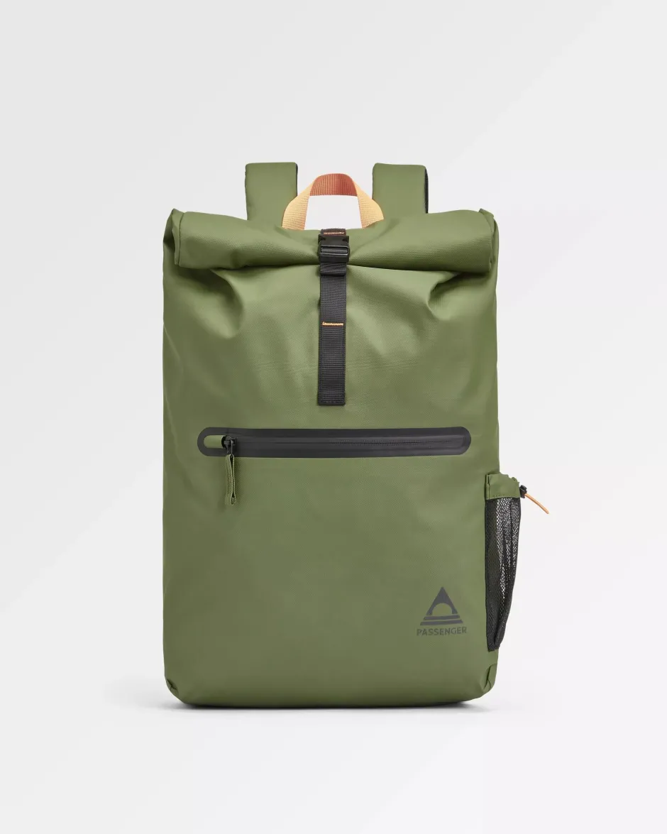 Backpacks & Bags|Backpacks & Bags>Floris van Bommel Crossing Roll Top Backpack True Black/ Khaki