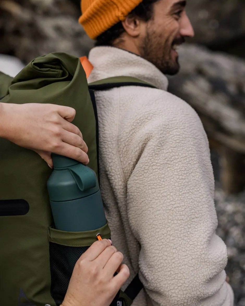 Backpacks & Bags|Backpacks & Bags>Floris van Bommel Crossing Roll Top Backpack True Black/ Khaki