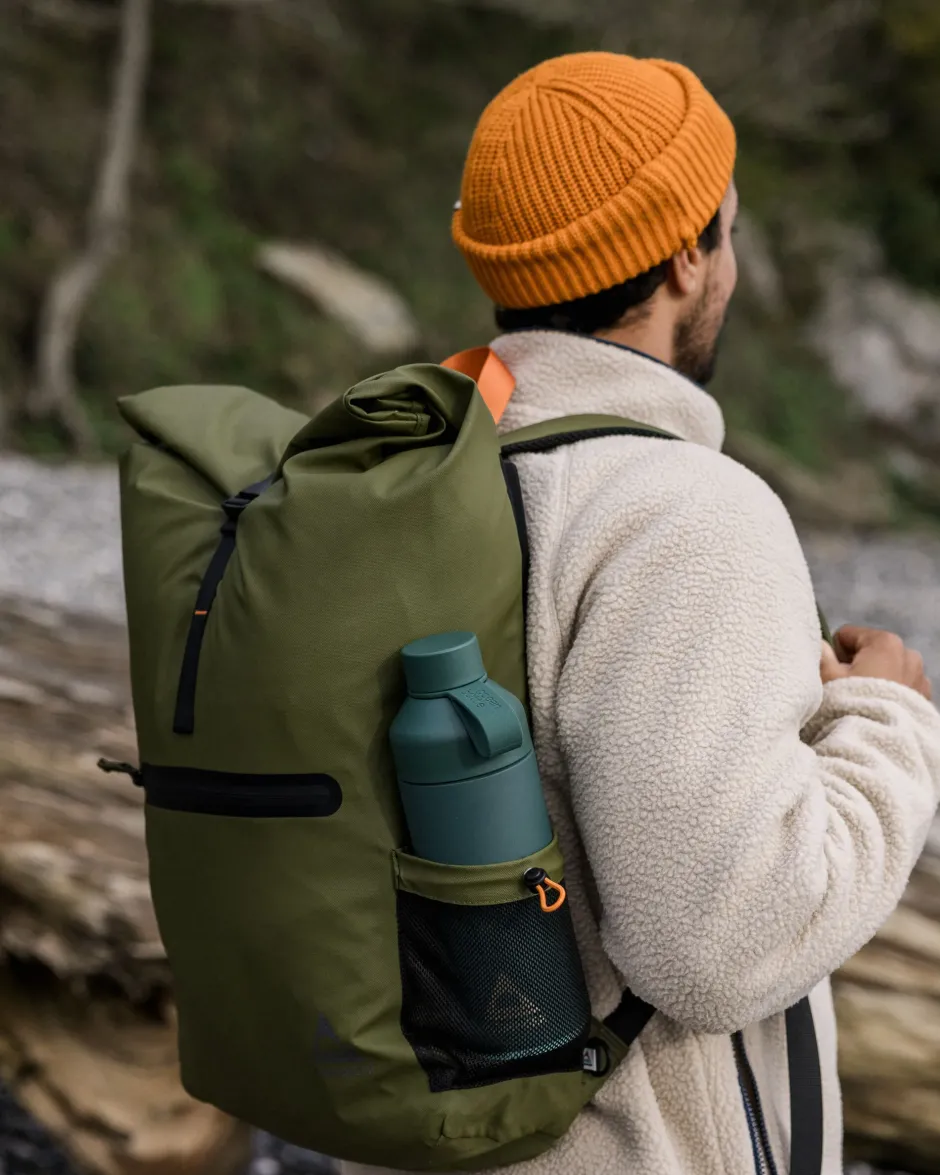 Backpacks & Bags|Backpacks & Bags>Floris van Bommel Crossing Roll Top Backpack True Black/ Khaki