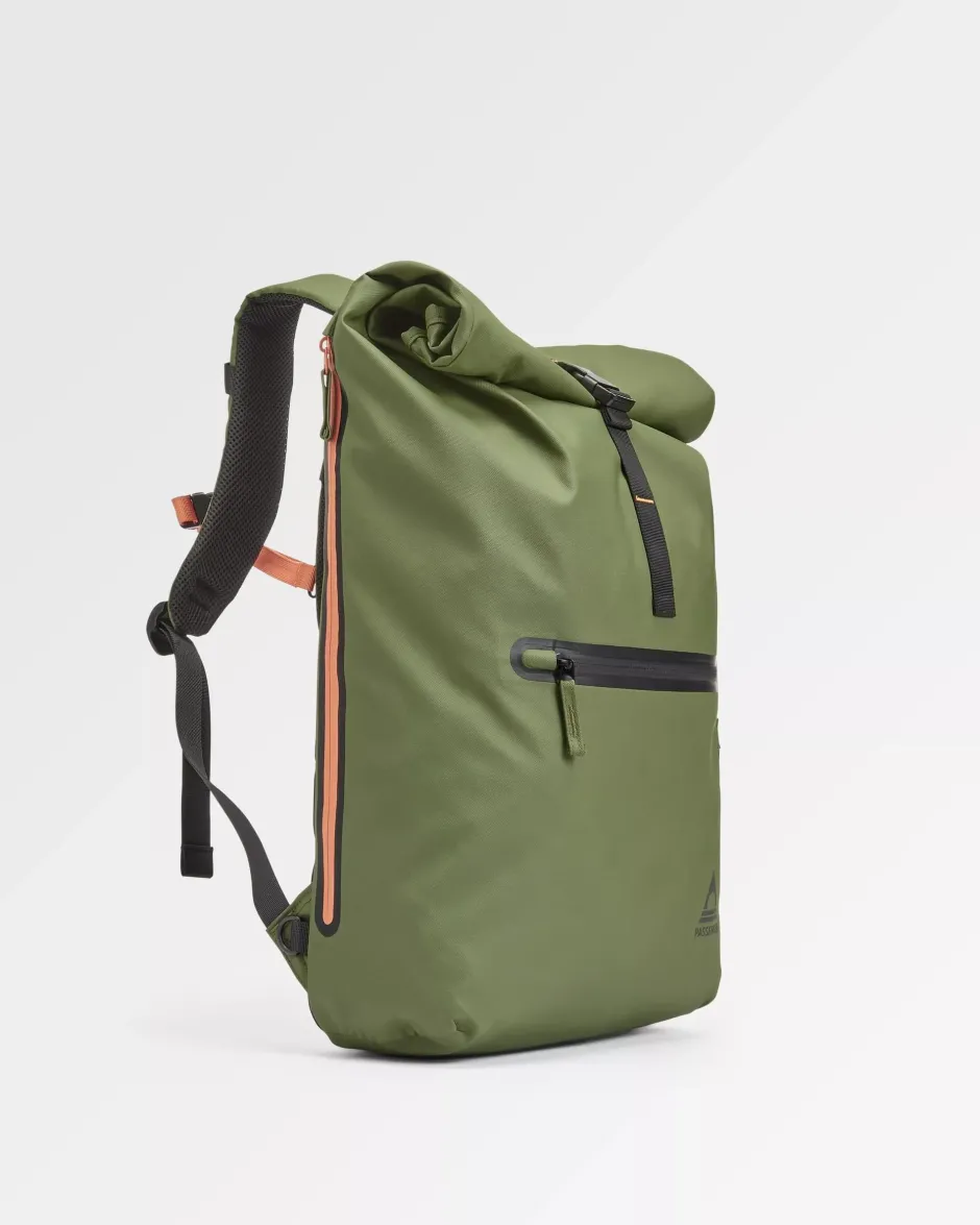 Backpacks & Bags|Backpacks & Bags>Floris van Bommel Crossing Roll Top Backpack True Black/ Khaki