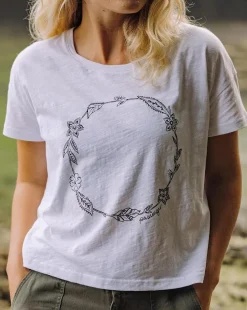 Tops & T-Shirts|Women's Outlet>Passenger Daisy Chain Recycled Cotton T-Shirt White