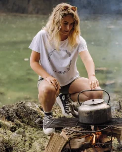 Tops & T-Shirts|Women's Outlet>Passenger Daisy Chain Recycled Cotton T-Shirt White