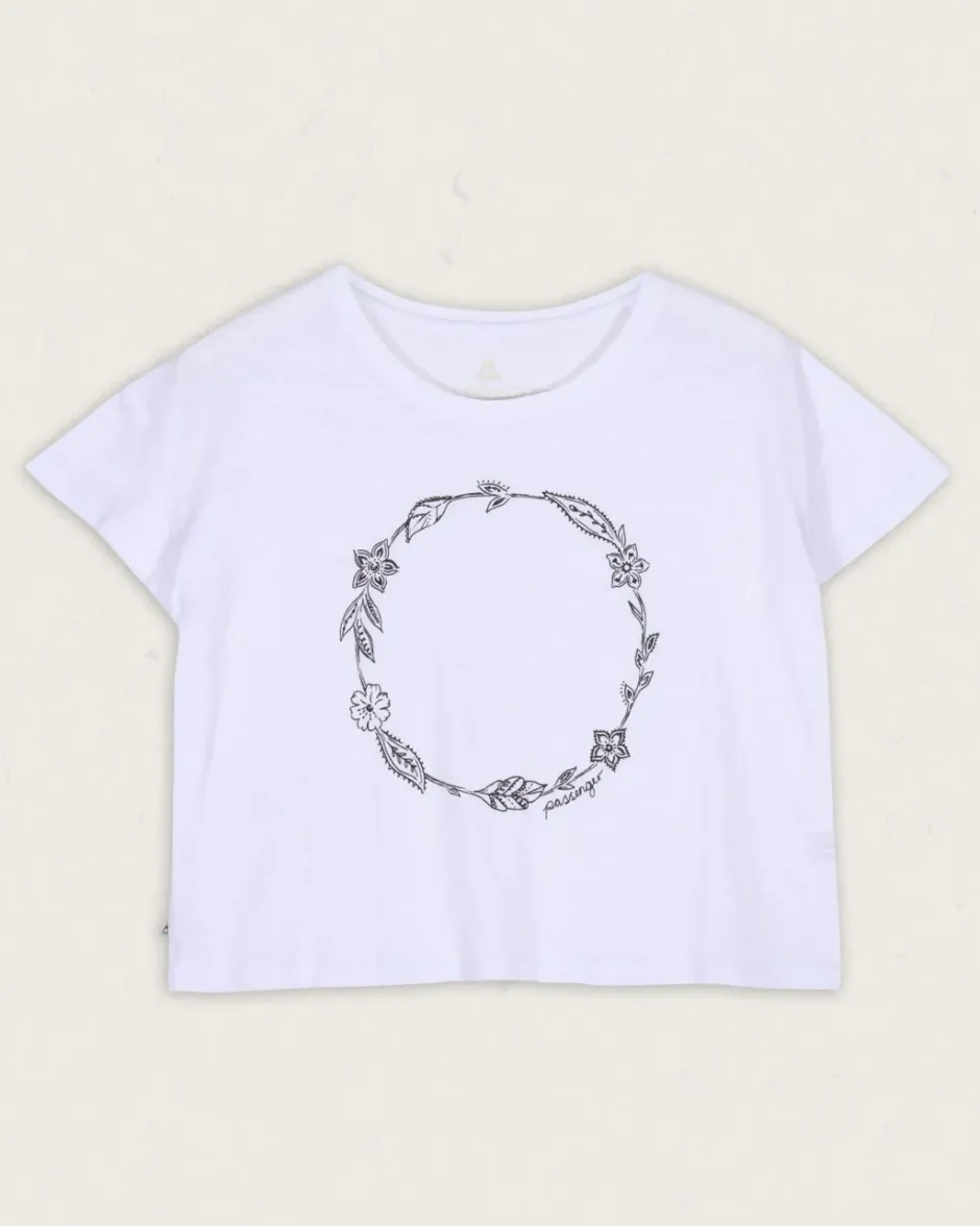 Tops & T-Shirts|Women's Outlet>Passenger Daisy Chain Recycled Cotton T-Shirt White