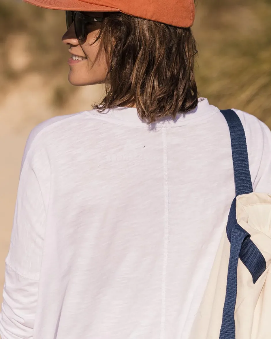 Tops & T-Shirts|Women's Outlet>Passenger Daisy Chain Recycled Cotton LS T-Shirt White