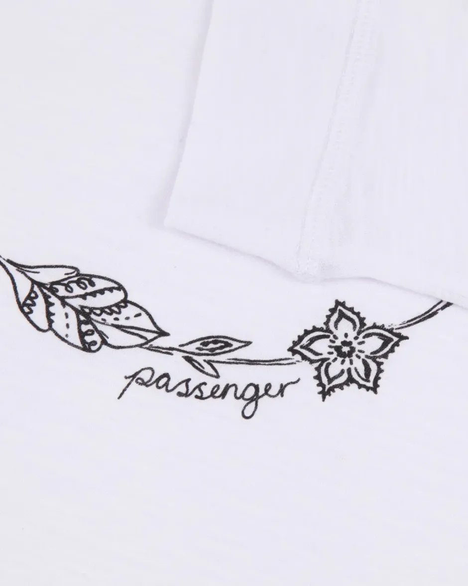 Tops & T-Shirts|Women's Outlet>Passenger Daisy Chain Recycled Cotton LS T-Shirt White