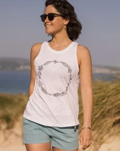 Tank Tops|Women's Outlet>Passenger Daisy Chain Recycled Cotton Tank Top White