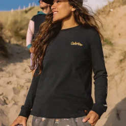 Tops & T-Shirts>Passenger Dawn Recycled Cotton LS T-Shirt Black