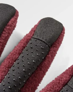 Gloves|Gloves>Floris van Bommel Daytrip Recycled Polar Fleece Touch Screen Gloves Wine