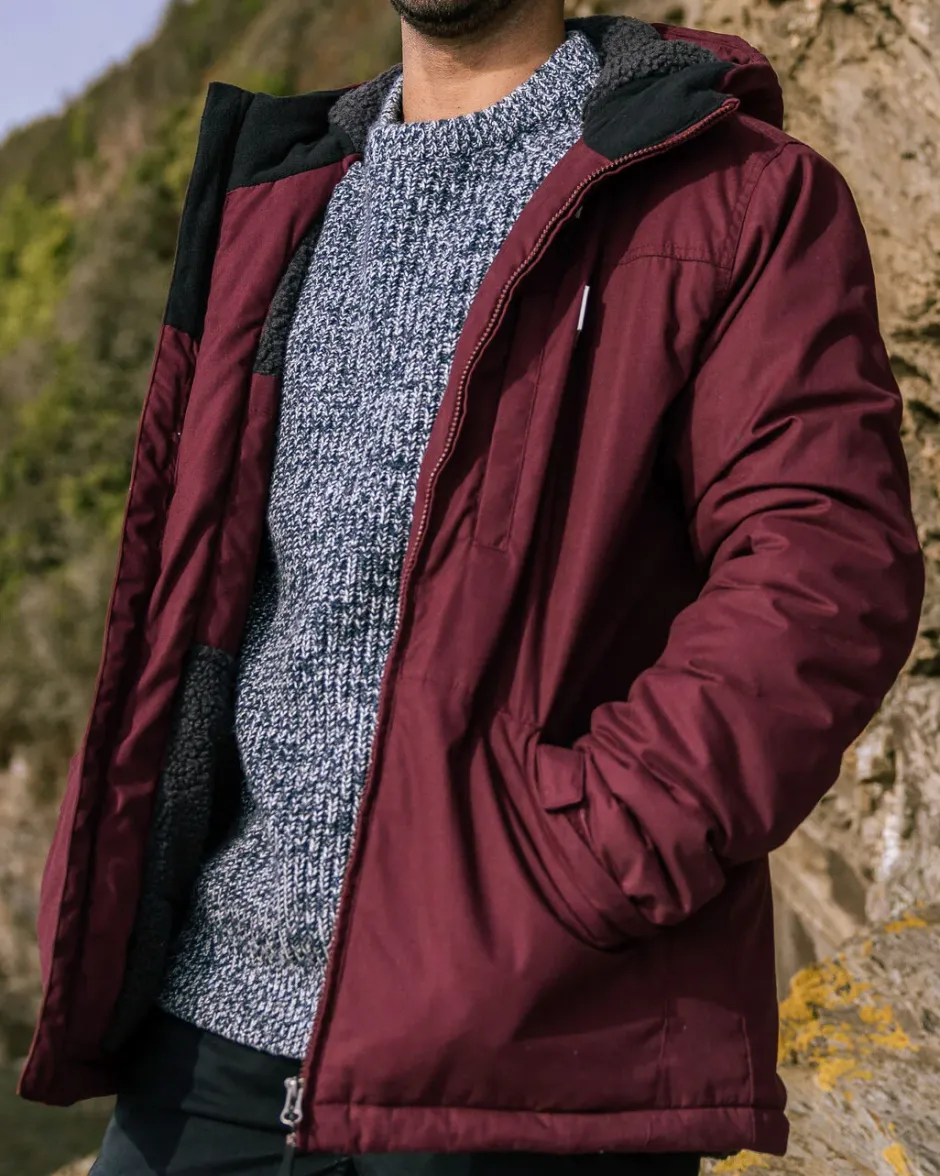 Men's Outlet|Men's>Passenger Discover Recycled Sherpa Lined Jacket Wine