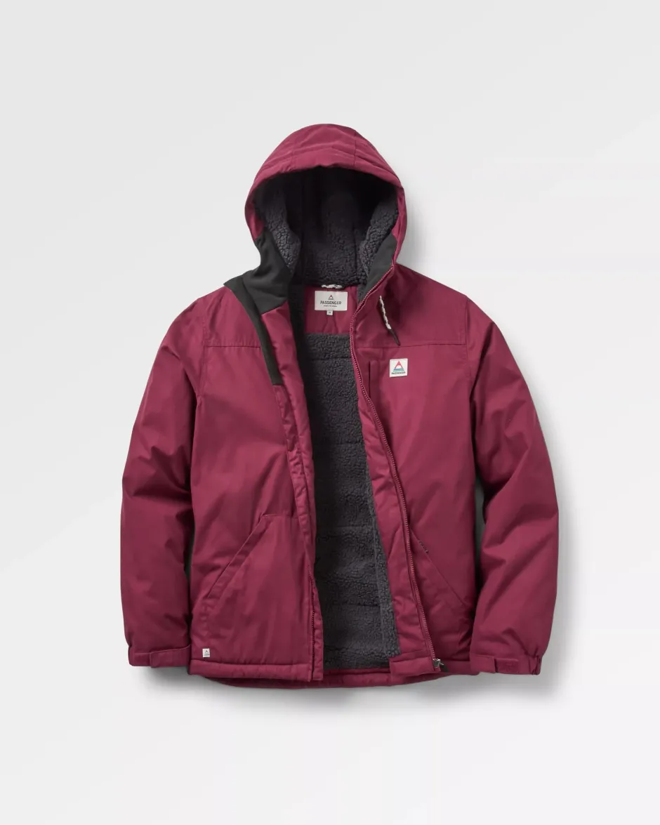 Men's Outlet|Men's>Passenger Discover Recycled Sherpa Lined Jacket Wine