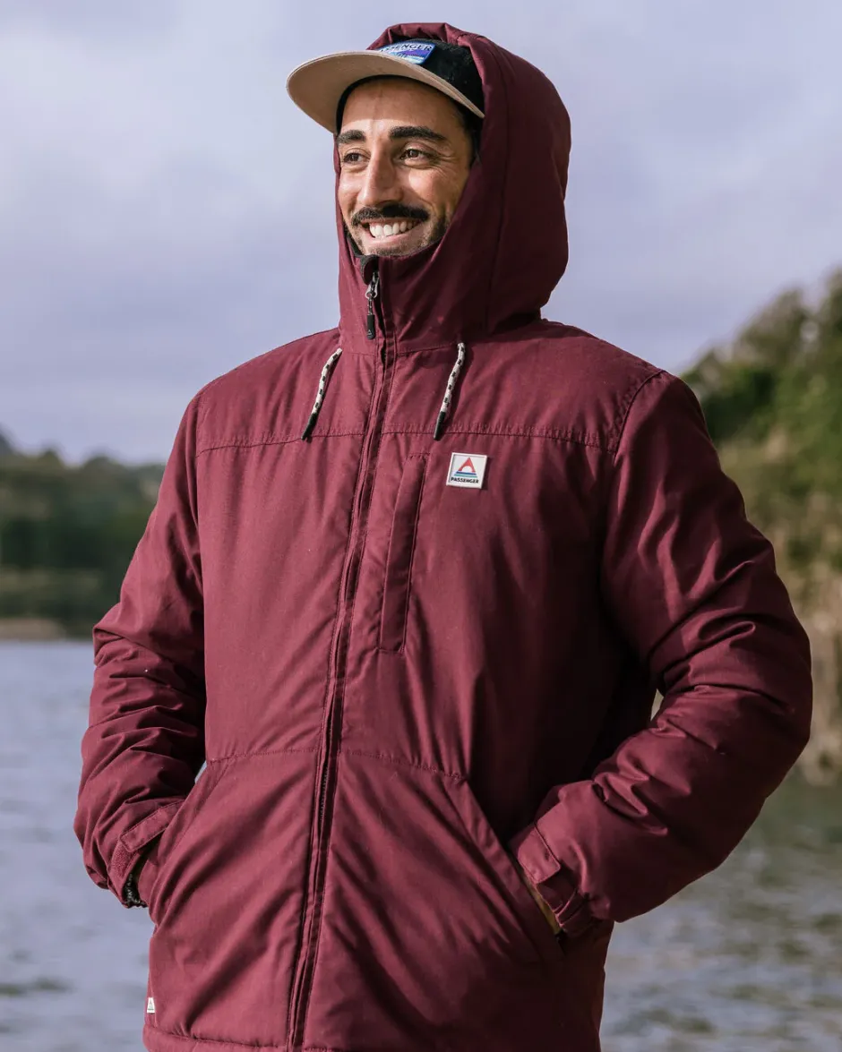 Men's Outlet|Men's>Passenger Discover Recycled Sherpa Lined Jacket Wine