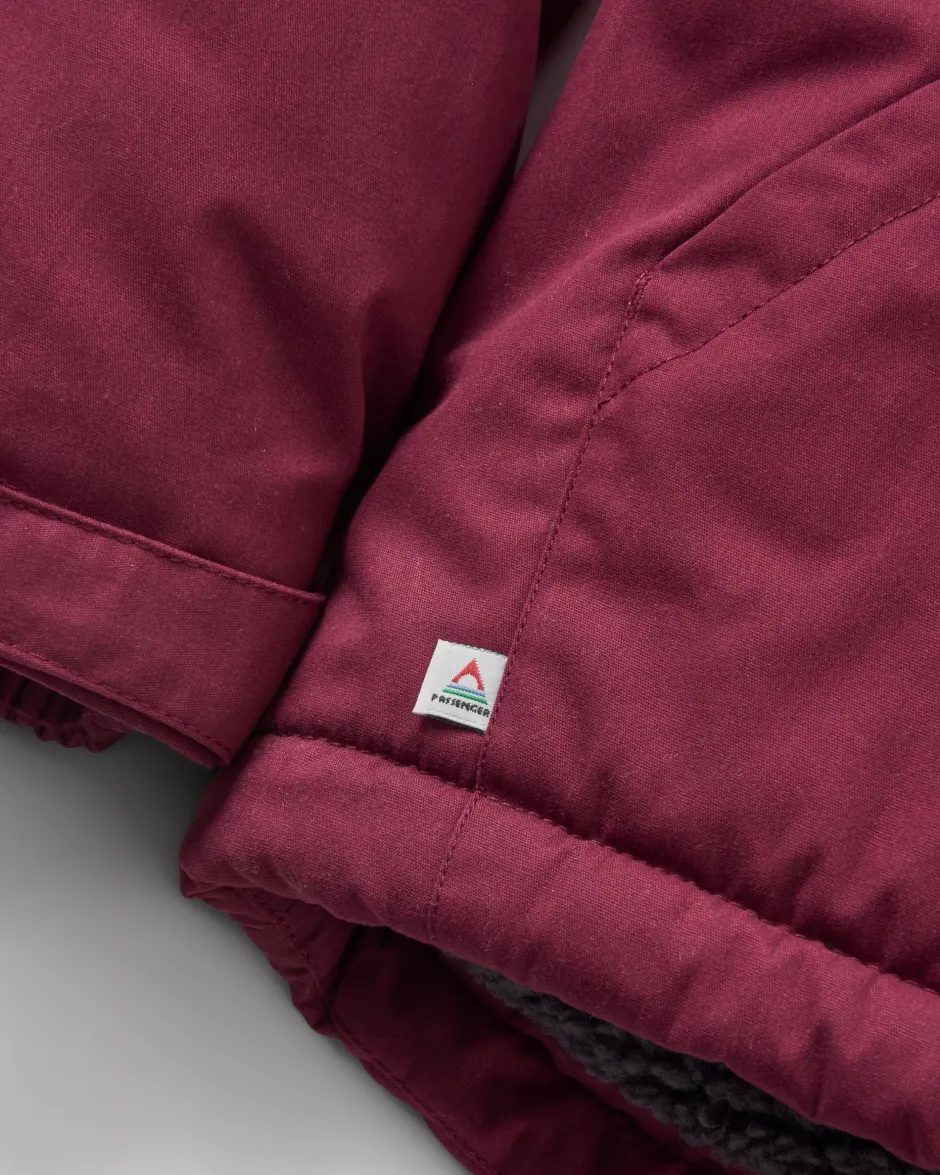 Men's Outlet|Men's>Passenger Discover Recycled Sherpa Lined Jacket Wine
