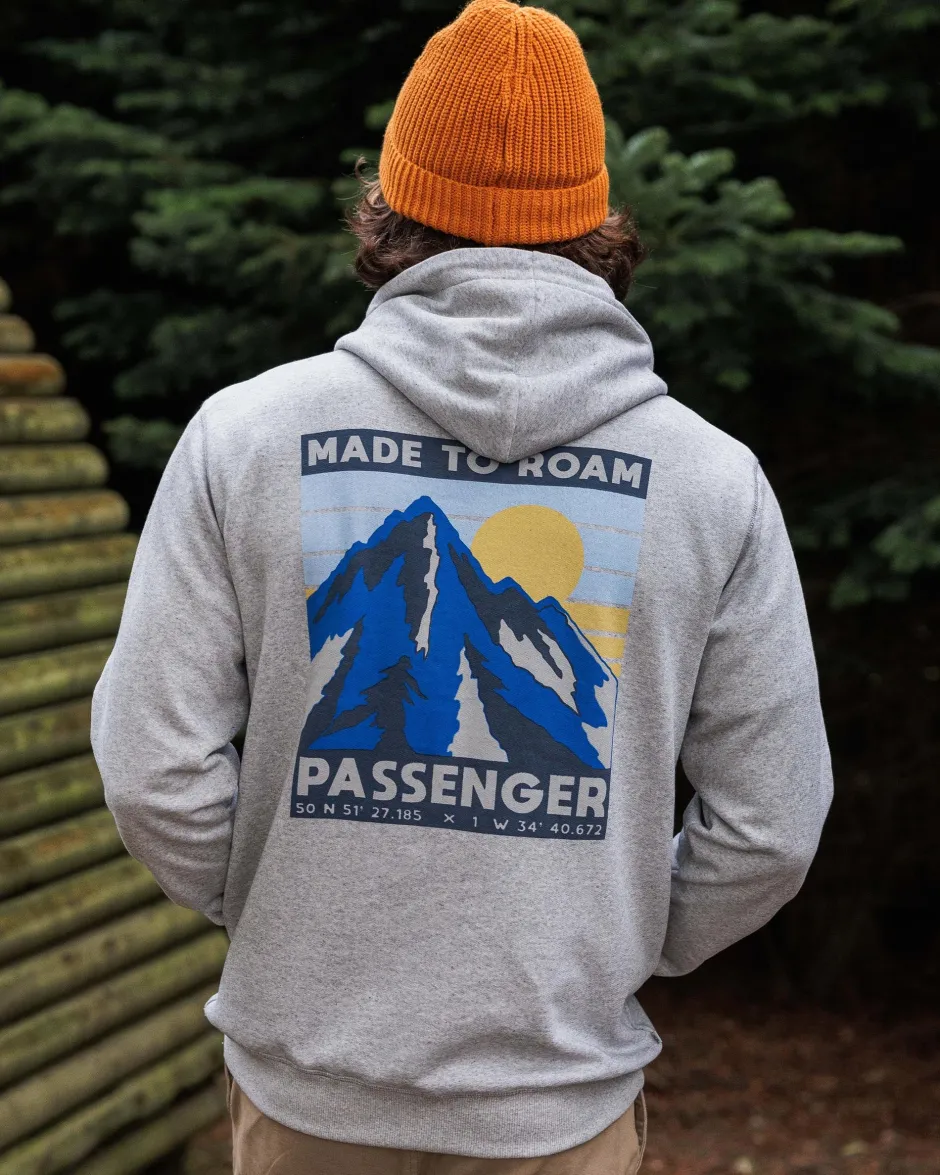 Hoodies & Sweatshirts|Men's Outlet>Passenger Distance Organic Cotton Hoodie Grey Marl