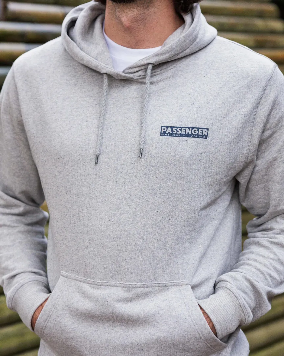 Hoodies & Sweatshirts|Men's Outlet>Passenger Distance Organic Cotton Hoodie Grey Marl