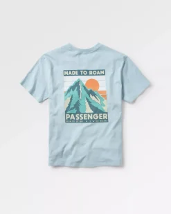 T-Shirts & Tank Tops>Passenger Distance Recycled Relaxed Fit T-Shirt Blue Fog
