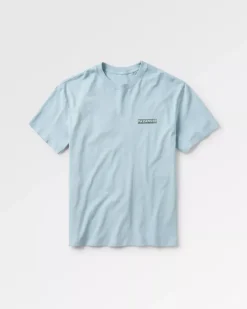 T-Shirts & Tank Tops>Passenger Distance Recycled Relaxed Fit T-Shirt Blue Fog
